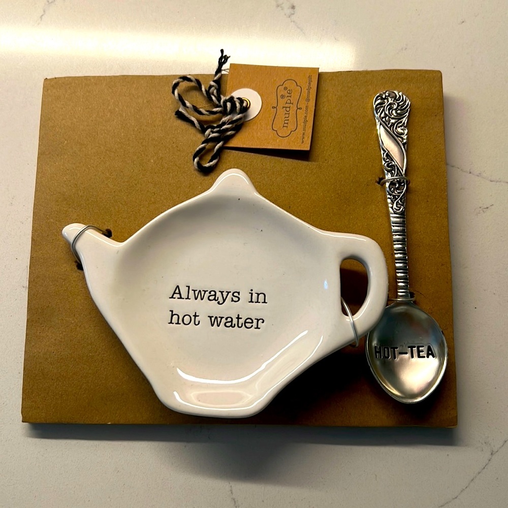 MudPie tea spoon and tray